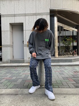 「WHITELAND（ホワイトランド）のアイテム（スウェット）」を使った、keitaさん（メンズ・170cm）の夏コーディネート