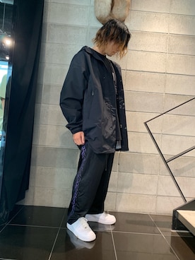 「WHITELAND（ホワイトランド）のアイテム（ステンカラーコート）」を使った、keitaさん（メンズ・170cm）の夏コーディネート