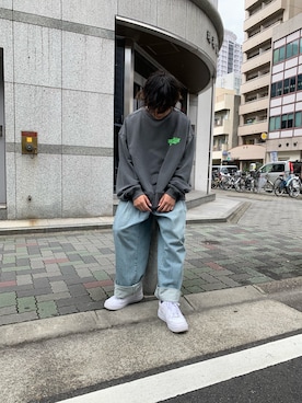 「WHITELAND（ホワイトランド）のアイテム（スウェット）」を使った、keitaさん（メンズ・170cm）の秋コーディネート