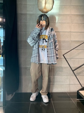 「BlackEyePatch（ブラックアイパッチ）のアイテム（スウェット）」を使った、keitaさん（メンズ・170cm）の冬コーディネート