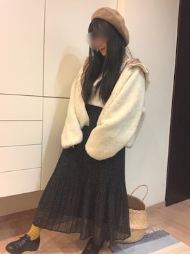 「ADOLESCENCE （アドレセンス）のアイテム（ブルゾン）」を使った、p🐱さん（レディース・153cm）の秋コーディネート
