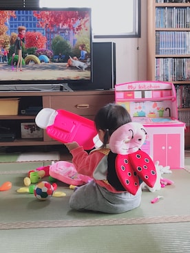 「アイテム（その他ベビー用品）」を使った、ヨダ子🧸✩*॰¨̮さん（キッズ・70cm）の秋コーディネート