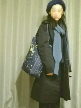 「BRONTE（ブロンテ）のアイテム（帽子）」を使った、ぽろもんけさん（レディース・157cm）の冬コーディネート