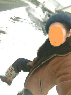 「BRONTE（ブロンテ）のアイテム（帽子）」を使った、ぽろもんけさん（レディース・157cm）の冬コーディネート