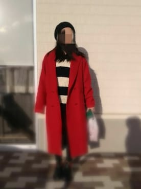 「G.V.G.V.（ジーヴィージーヴィー）のアイテム（その他アウター）」を使った、ぽろもんけさん（レディース・157cm）の冬コーディネート