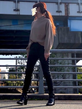 「CHOUCHOU（チュチュ）のアイテム」を使った、きききさん（レディース・155cm）の秋コーディネート