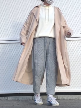「Right-on（ライトオン）のアイテム（トレンチコート）」を使った、きききさん（レディース・155cm）の秋コーディネート
