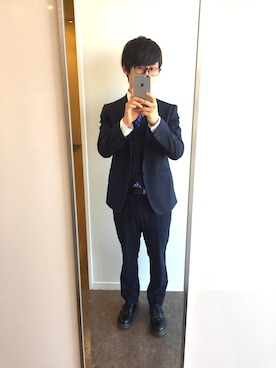 「Yves Saint Laurent（イヴサンローラン）のアイテム（フォーマルスーツ/小物）」を使った、Akiさん（メンズ・165cm）の春コーディネート