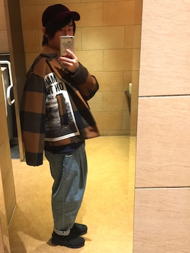 「soe（ソーイ）のアイテム（その他アウター）」を使った、Akiさん（メンズ・165cm）の冬コーディネート