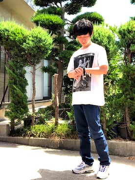 「soe（ソーイ）のアイテム（デニムパンツ）」を使った、Akiさん（メンズ・165cm）の夏コーディネート