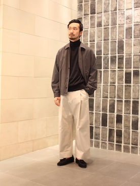 「UNITED ARROWS（ユナイテッドアローズ）のアイテム（ブルゾン）」を使った、箱石　大介さん（メンズ・176cm）の春コーディネート