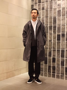 「UNITED ARROWS（ユナイテッドアローズ）のアイテム（モッズコート）」を使った、箱石　大介さん（メンズ・176cm）の春コーディネート