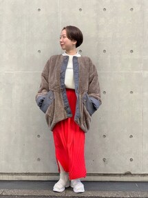 ⭐️メルシーボークー⭐️ヤマモコジャンパー　リバーシブル　ベージュ ⭐️メルシーボークー⭐️ヤマモコジャンパー リバーシブル ベージュ