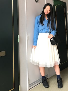 「CLEF DE SOL（CLEF DE SOL）のアイテム（バッグ）」を使った、りなさん（レディース・166cm）の春コーディネート