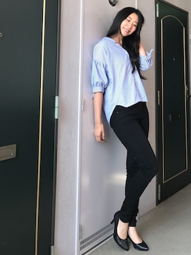 「ロングヘア」｜「アイテム（その他）」を使った、りなさん（レディース・166cm）の夏コーディネート