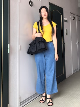 「アイテム（イヤリング）」を使った、りなさん（レディース・166cm・20代）の夏コーディネート