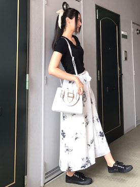 「アイテム（イヤリング）」を使った、りなさん（レディース・166cm・20代）の夏コーディネート