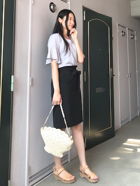 「アイテム（イヤリング）」を使った、りなさん（レディース・166cm・20代）の夏コーディネート