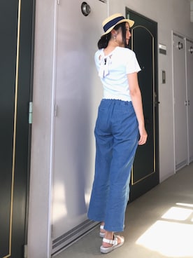 「アイテム（イヤリング）」を使った、りなさん（レディース・166cm・20代）の夏コーディネート