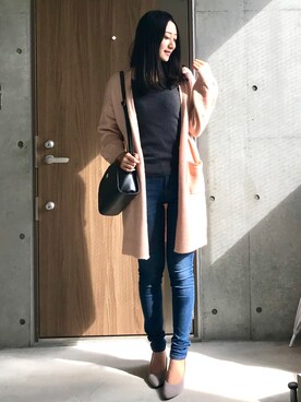 「CLEF DE SOL（CLEF DE SOL）のアイテム（バッグ）」を使った、りなさん（レディース・166cm）の秋コーディネート