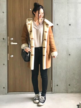 「CLEF DE SOL（CLEF DE SOL）のアイテム（バッグ）」を使った、りなさん（レディース・166cm）の秋コーディネート
