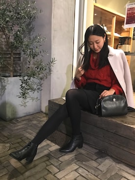 「アイテム（イヤリング）」を使った、りなさん（レディース・166cm・20代）の秋コーディネート
