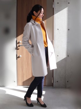 「Rubyrivet（ルビーリベット）のアイテム（その他アウター）」を使った、りなさん（レディース・166cm）の冬コーディネート