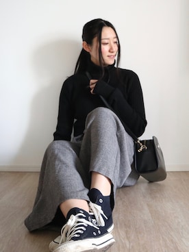 「アイテム（ヘアゴム）」を使った、りなさん（レディース・166cm・20代）の冬コーディネート