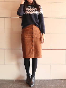 りなさん（レディース・166cm）の冬コーディネート