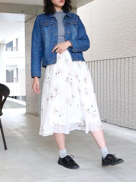 「SESTO（セスト）のアイテム（ドレスシューズ）」を使った、りなさん（レディース・166cm）の春コーディネート