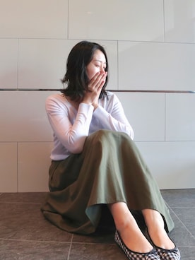 「ラベンダー」｜りなさん（レディース・166cm）の春コーディネート