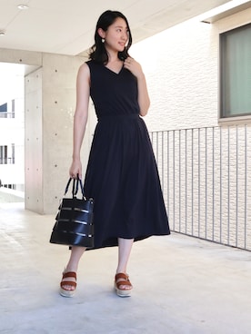 「アイテム（イヤリング）」を使った、りなさん（レディース・166cm・20代）の夏コーディネート