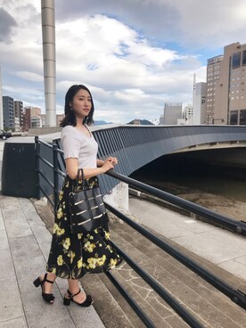 「アイテム（イヤリング）」を使った、りなさん（レディース・166cm・20代）の夏コーディネート