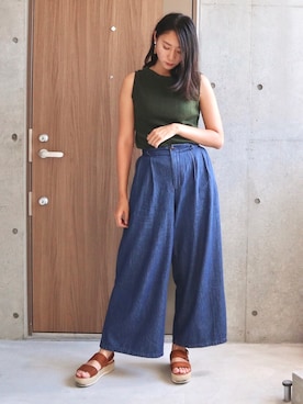 「アイテム（イヤリング）」を使った、りなさん（レディース・166cm・20代）の秋コーディネート