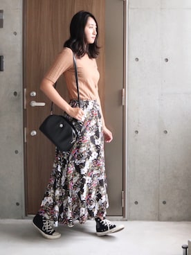 「CLEF DE SOL（CLEF DE SOL）のアイテム」を使った、りなさん（レディース・166cm）の秋コーディネート