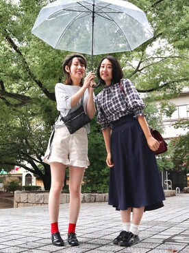 「SESTO（セスト）のアイテム（ドレスシューズ）」を使った、りなさん（レディース・166cm）の秋コーディネート