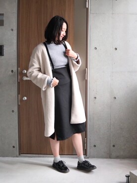 「SESTO（セスト）のアイテム（ドレスシューズ）」を使った、りなさん（レディース・166cm）の秋コーディネート