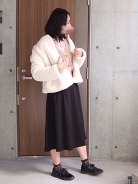 「SESTO（セスト）のアイテム（ドレスシューズ）」を使った、りなさん（レディース・166cm）の秋コーディネート