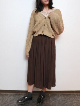 「SESTO（セスト）のアイテム（ドレスシューズ）」を使った、りなさん（レディース・166cm）の冬コーディネート