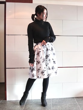 「アイテム（ヘアゴム）」を使った、りなさん（レディース・166cm・20代）の冬コーディネート