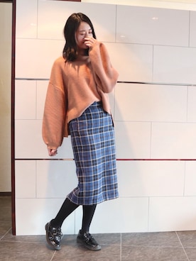 「SESTO（セスト）のアイテム（ドレスシューズ）」を使った、りなさん（レディース・166cm）の冬コーディネート