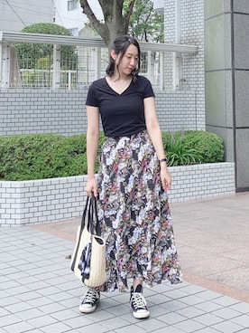 「アイテム（イヤリング）」を使った、りなさん（レディース・167cm・20代）の夏コーディネート