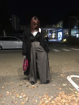 「IKUMI（イクミ）のアイテム（ジャケット/アウター）」を使った、西もなか（FICTION TOKYO）さん（レディース・160cm）の冬コーディネート