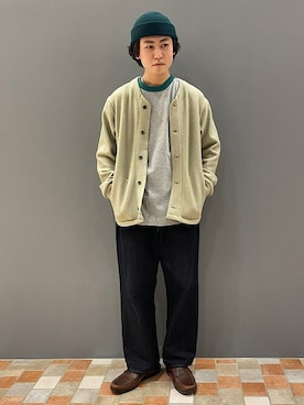 「Champion別注」｜大羽賀さん（メンズ・164cm）の冬コーディネート