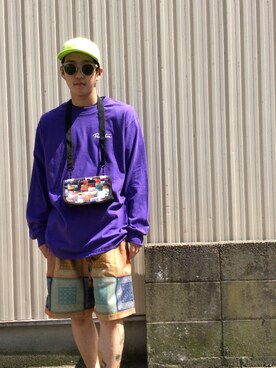 「FTC（エフティーシー）のアイテム（パンツ）」を使った、birnest(バーネスト）さん（メンズ・165cm）の夏コーディネート