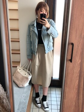 「Arnold Palmer（アーノルドパーマー）のアイテム（ジャケット/アウター）」を使った、ひーさん🗿💬さん（レディース・165cm）の春コーディネート
