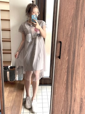 「アイテム（かごバッグ）」を使った、ひーさん🗿💬さん（レディース・165cm）の夏コーディネート