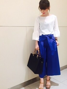 「Noble（ノーブル）のアイテム（その他パンツ）」を使った、AYAさん（レディース・160cm）の春コーディネート