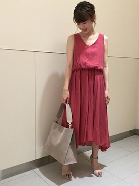 「Noble（ノーブル）のアイテム（ワンピース）」を使った、AYAさん（レディース・160cm）の夏コーディネート