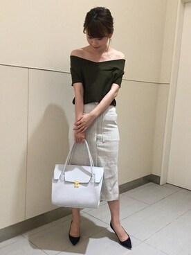 「Noble（ノーブル）のアイテム（Tシャツ/カットソー）」を使った、AYAさん（レディース・160cm）の夏コーディネート